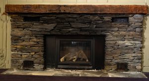 Fireplace built by Peter Michael Gish.